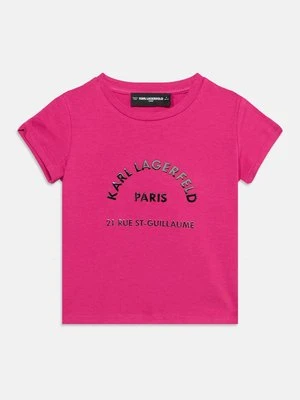T-shirt z nadrukiem KARL LAGERFELD KIDS