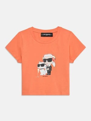 T-shirt z nadrukiem KARL LAGERFELD czerwony
