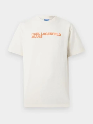 T-shirt z nadrukiem KARL LAGERFELD szary