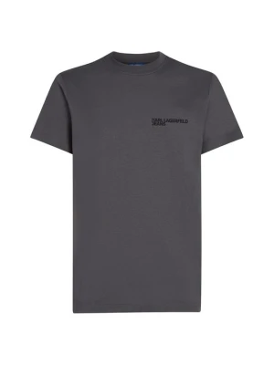 T-shirt basic KARL LAGERFELD szary
