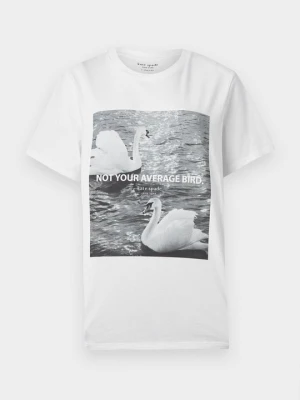 T-shirt z nadrukiem Kate Spade biały