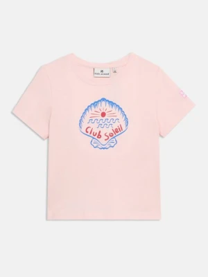 T-shirt z nadrukiem Kids Around jasnoróżowy