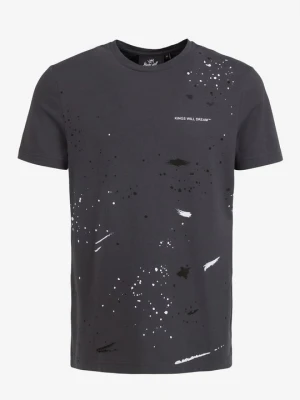 T-shirt z nadrukiem Kings Will Dream ciemnoszary