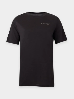 T-shirt z nadrukiem Klättermusen czarny melanż
