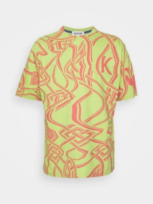 T-shirt z nadrukiem KOCHÉ zielony