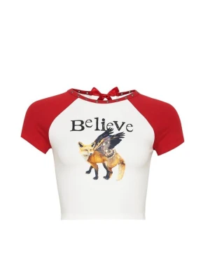 T-shirt z nadrukiem Koi Footwear biały