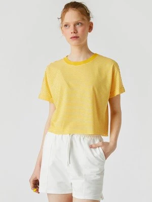 T-shirt z nadrukiem KOTON żółty