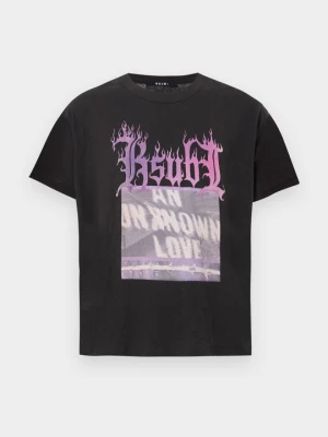 T-shirt z nadrukiem KSUBI czarny