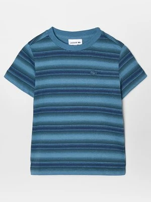 T-shirt z nadrukiem Lacoste niebieski