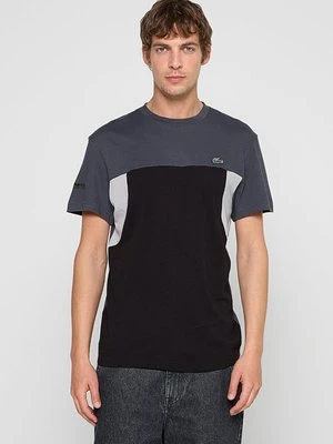 T-shirt z nadrukiem Lacoste antracytowy