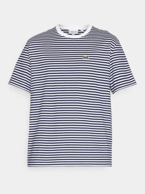 T-shirt z nadrukiem Lacoste biały
