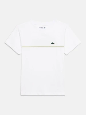 T-shirt z nadrukiem Lacoste biały