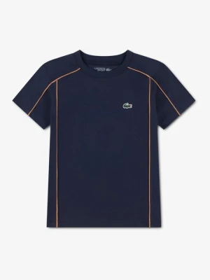 T-shirt z nadrukiem Lacoste granatowy