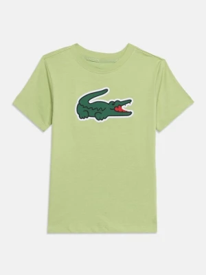 T-shirt z nadrukiem Lacoste jasnozielony