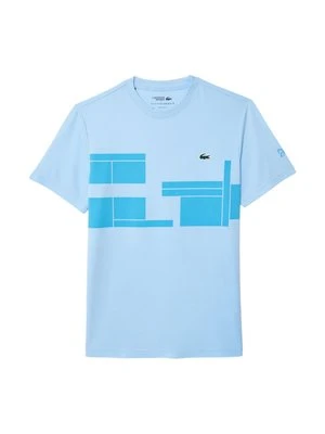 Zdjęcie produktu T-shirt z nadrukiem Lacoste niebieski