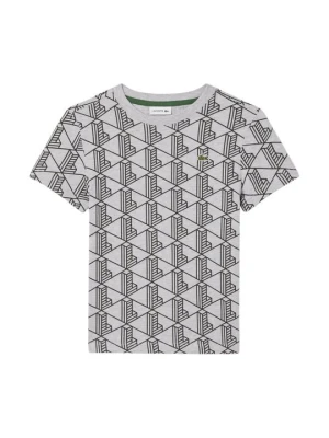 T-shirt z nadrukiem Lacoste szary