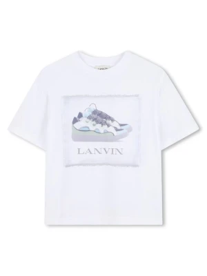T-shirt z nadrukiem Lanvin biały