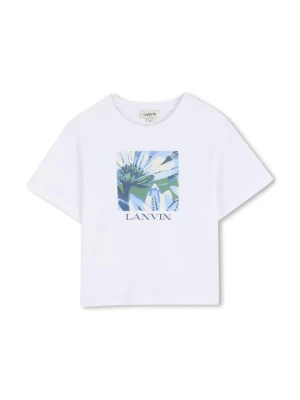 T-shirt z nadrukiem Lanvin biały