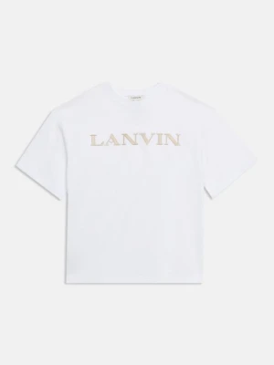 T-shirt z nadrukiem Lanvin biały