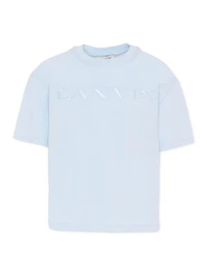T-shirt z nadrukiem Lanvin jasnoniebieski