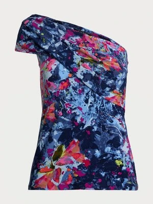 T-shirt z nadrukiem Lauren Ralph Lauren niebieski