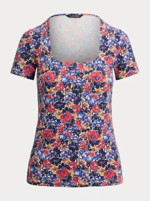 T-shirt z nadrukiem Lauren Ralph Lauren