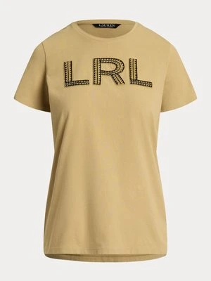 Zdjęcie produktu T-shirt z nadrukiem Lauren Ralph Lauren beżowy
