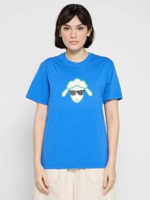 T-shirt z nadrukiem Le Mont Saint Michel niebieski