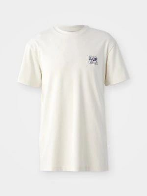 T-shirt z nadrukiem Lee mleczny