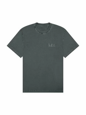 T-shirt z nadrukiem Lee antracytowy