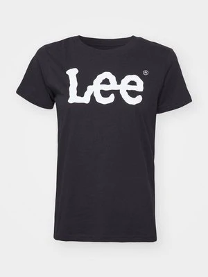 T-shirt z nadrukiem Lee czarny