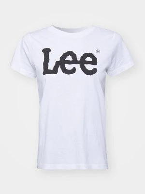 T-shirt z nadrukiem Lee biały
