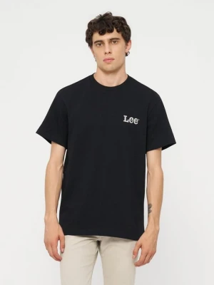 T-shirt z nadrukiem Lee czarny