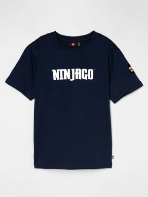 T-shirt z nadrukiem LEGO granatowy
