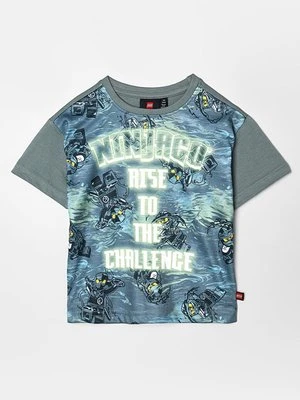 T-shirt z nadrukiem LEGO szary