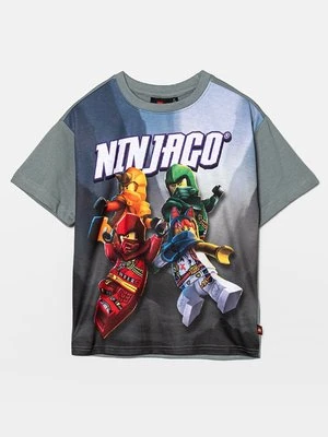 T-shirt z nadrukiem LEGO zielony