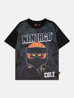 T-shirt z nadrukiem LEGO czarny