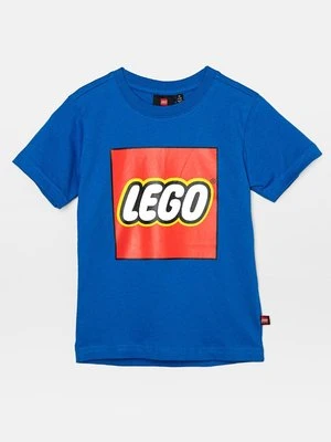 T-shirt z nadrukiem LEGO niebieski