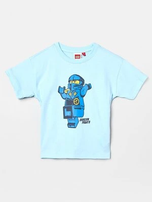 T-shirt z nadrukiem LEGO jasnoniebieski