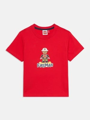 T-shirt z nadrukiem LEGO czerwony