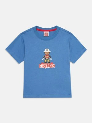 T-shirt z nadrukiem LEGO niebieski