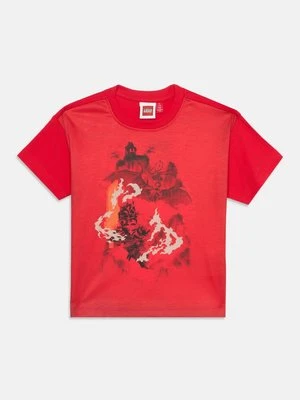 T-shirt z nadrukiem LEGO czerwony