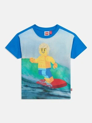 T-shirt z nadrukiem LEGO niebieski