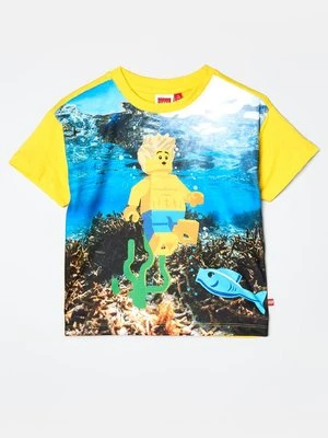 T-shirt z nadrukiem LEGO żółty