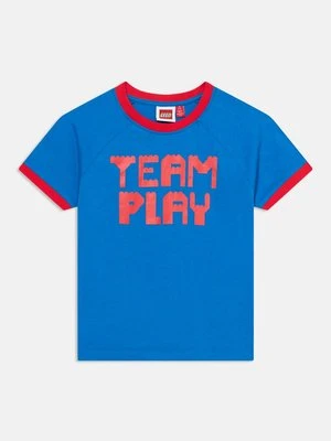 T-shirt z nadrukiem LEGO niebieski