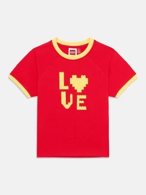 T-shirt z nadrukiem LEGO czerwony