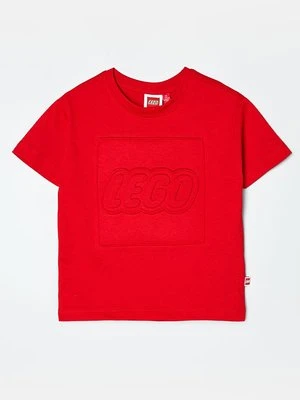 T-shirt z nadrukiem LEGO czerwony