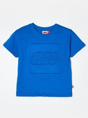 T-shirt z nadrukiem LEGO niebieski