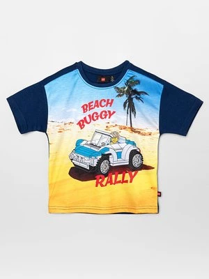 T-shirt z nadrukiem LEGO granatowy