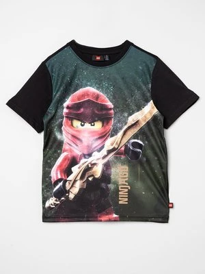 T-shirt z nadrukiem LEGO czarny